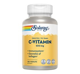 Solaray C Vitamin 500 Mg 180 Kapsler