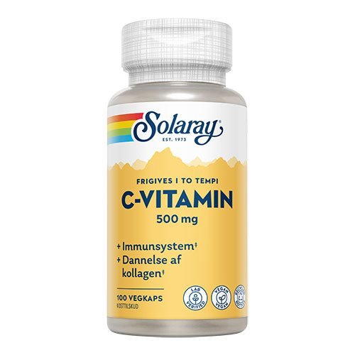 Solaray C Vitamin 500 Mg 100 Kapsler