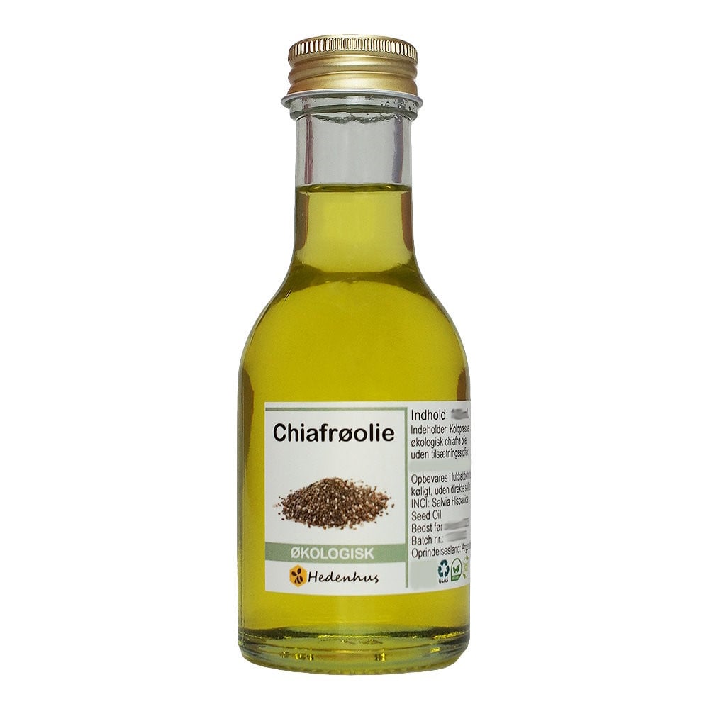 Chiaolie økologisk Koldpresset 50 Ml     Rig På Omega 3  Fugtgivende  Hurtigt Absorberende     Hedenhus     Til Hud Og Hår