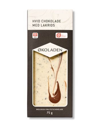 økoladen Chokolade Hvid Lakrids ø  75g
