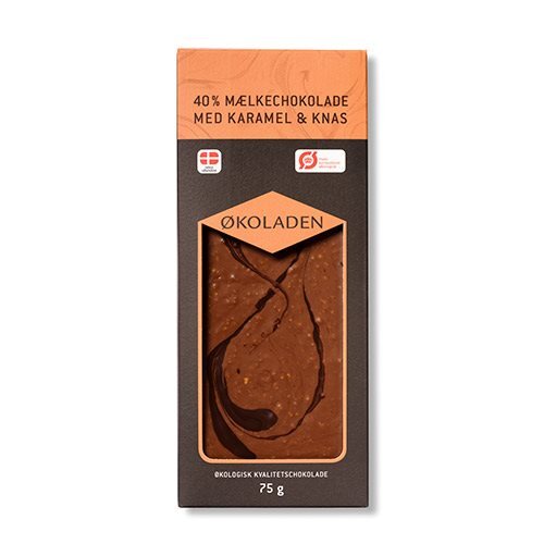 økoladen Chokolade Mælk Karamel Knas ø  75g