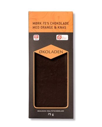 økoladen Chokolade Mørk Orange Knas ø  75g