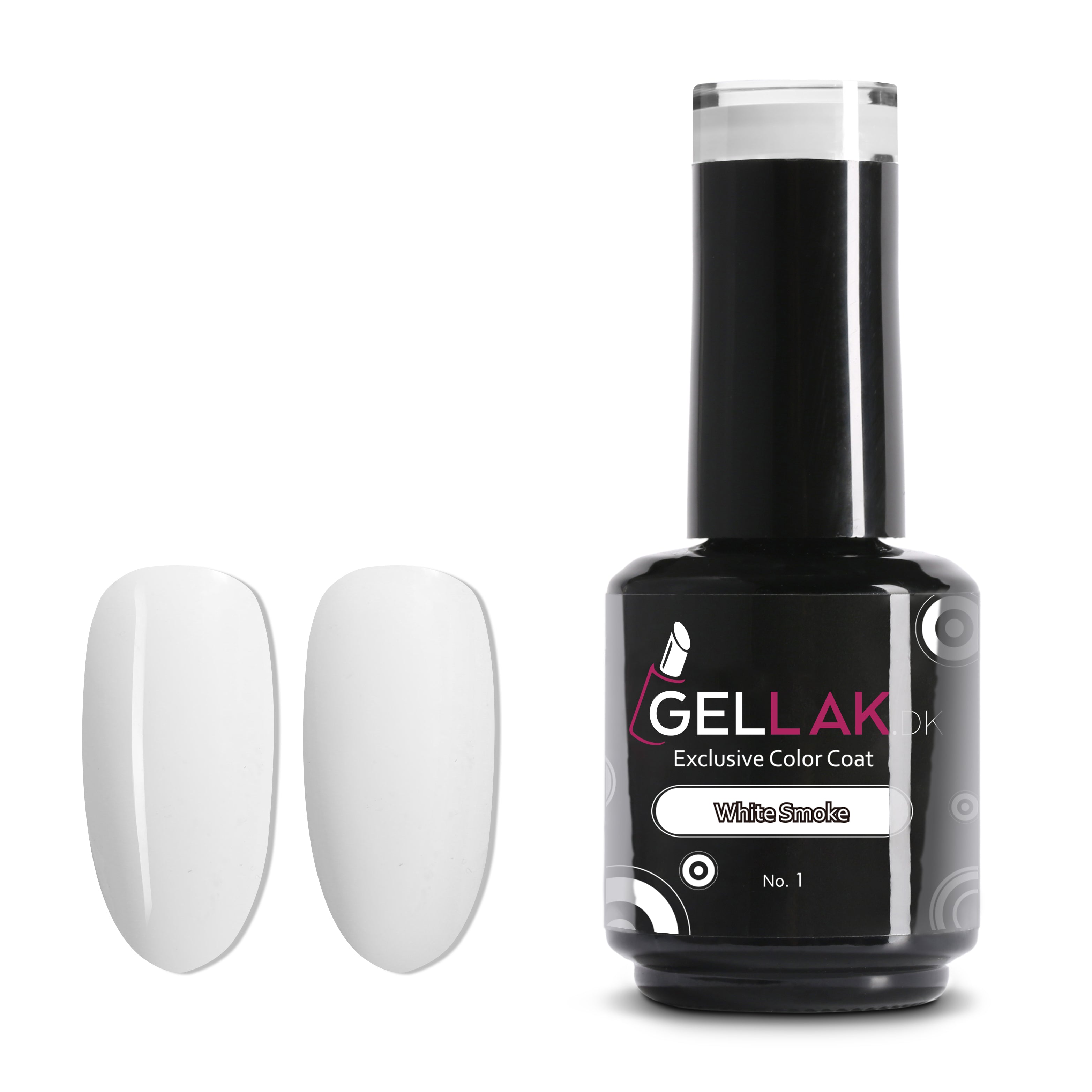 Gel Neglelak Hvid   15 Ml   White Smoke No  1   Gellak Dk
