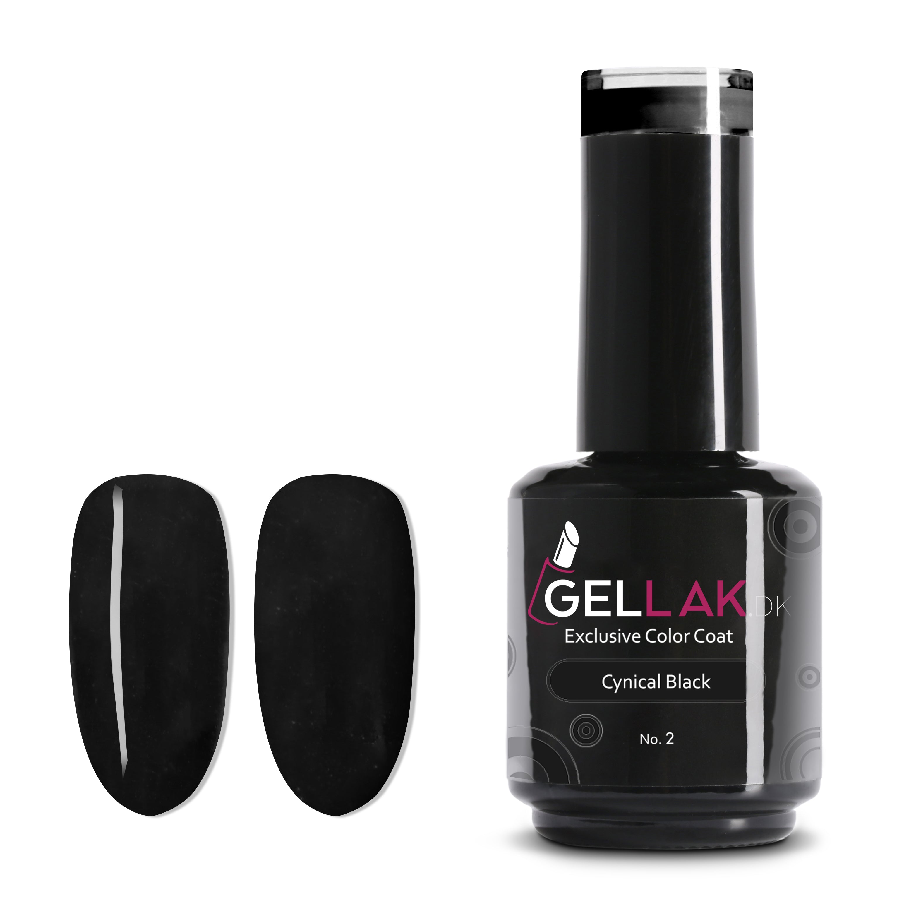Gel Neglelak Sort   15 Ml   Cynical Black No  2   Gellak Dk