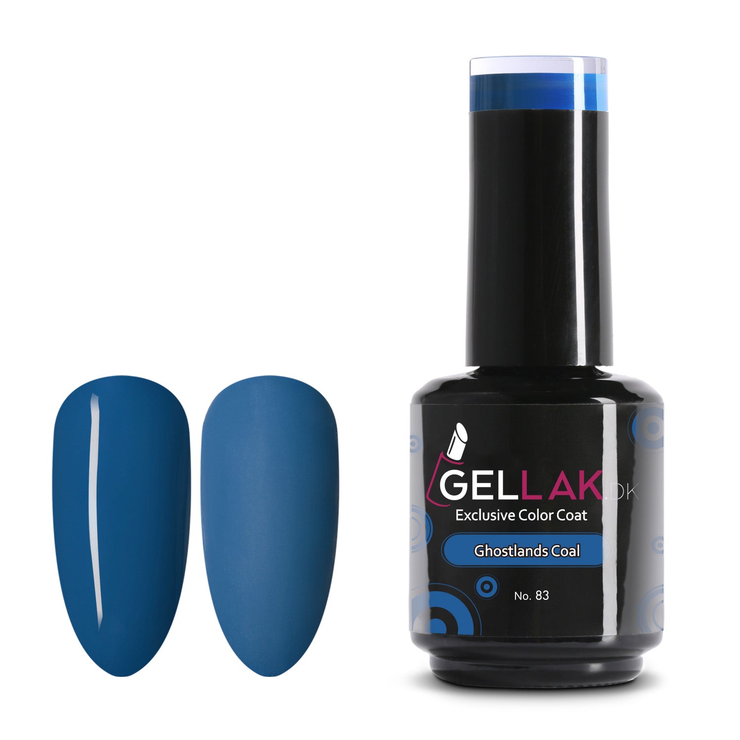Gel Neglelak Blå   15 Ml   Ghostlands Coal No  83   Gellak Dk