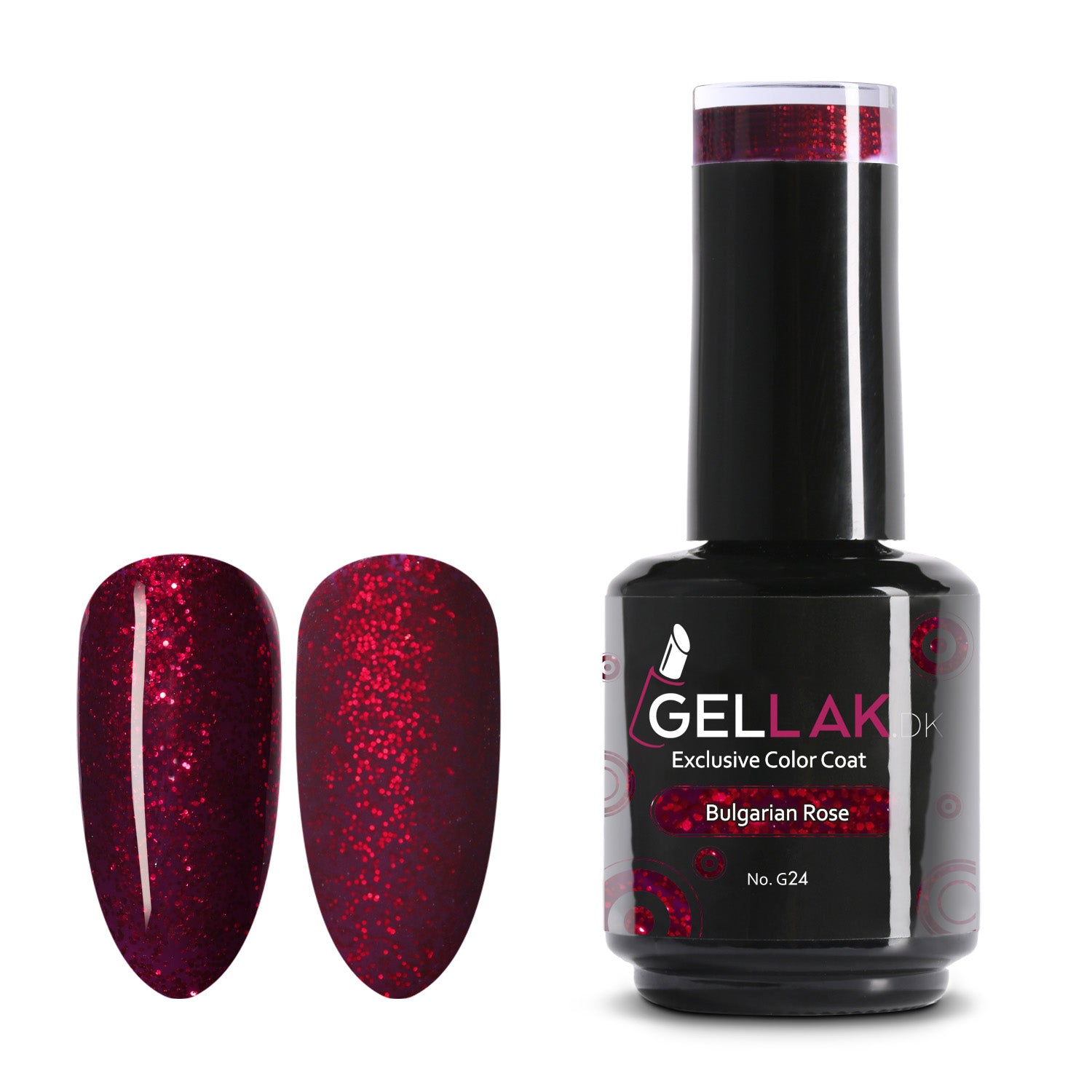 Gel Neglelak Rød   15 Ml   Bulgarian Rose No  G24   Gellak Dk