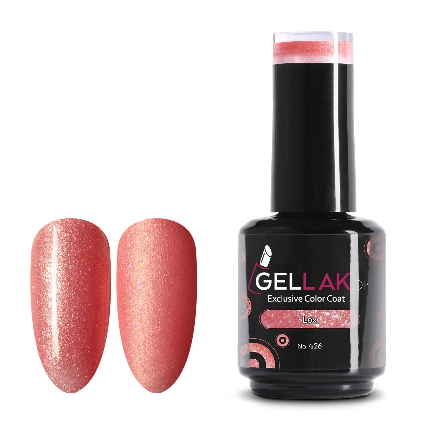 Gel Neglelak Fersken Farvet   15 Ml   Lox No  G26   Gellak Dk