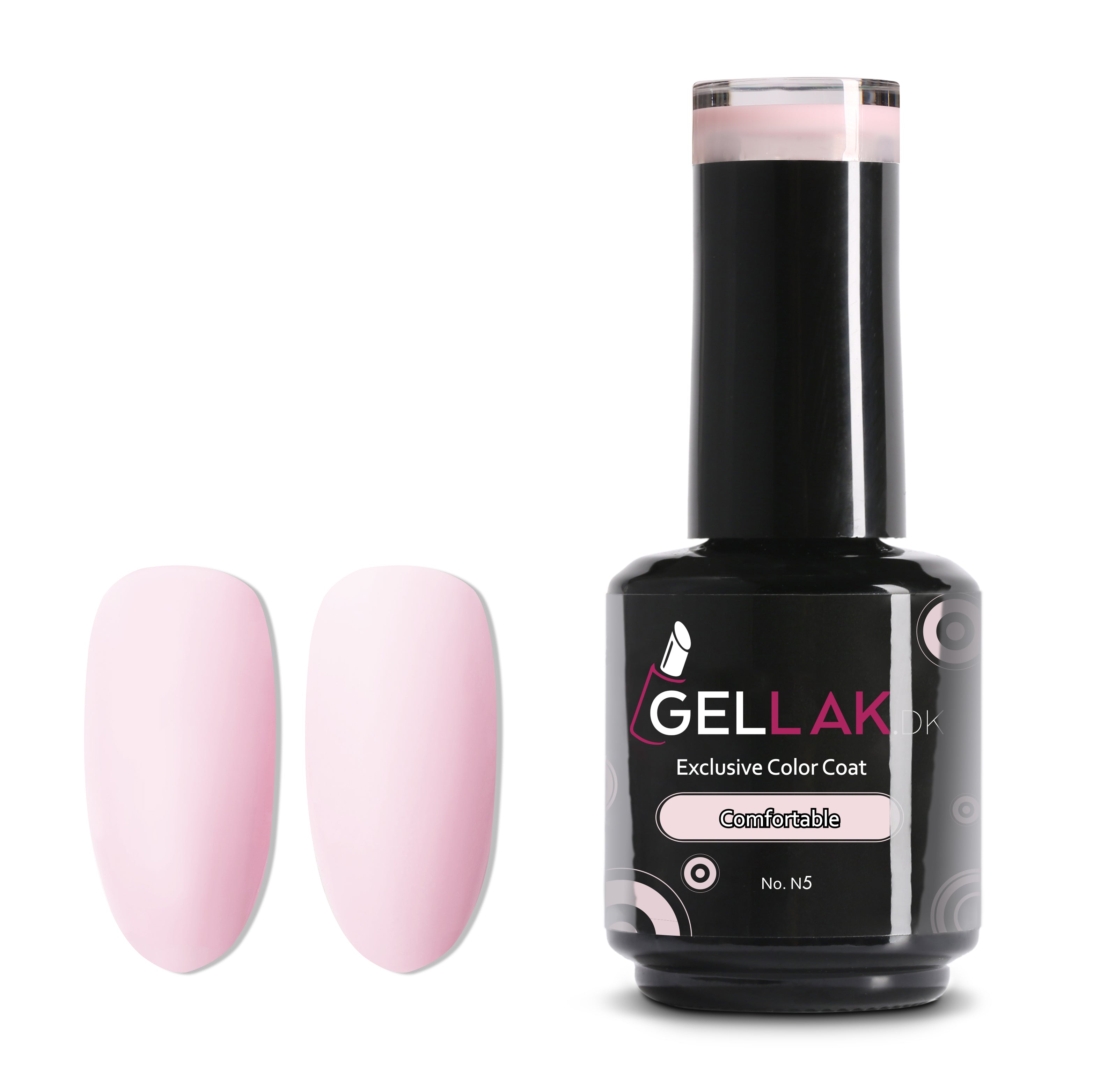Gel Neglelak Transparent Lyserød   15 Ml   Comfortable No  N5
