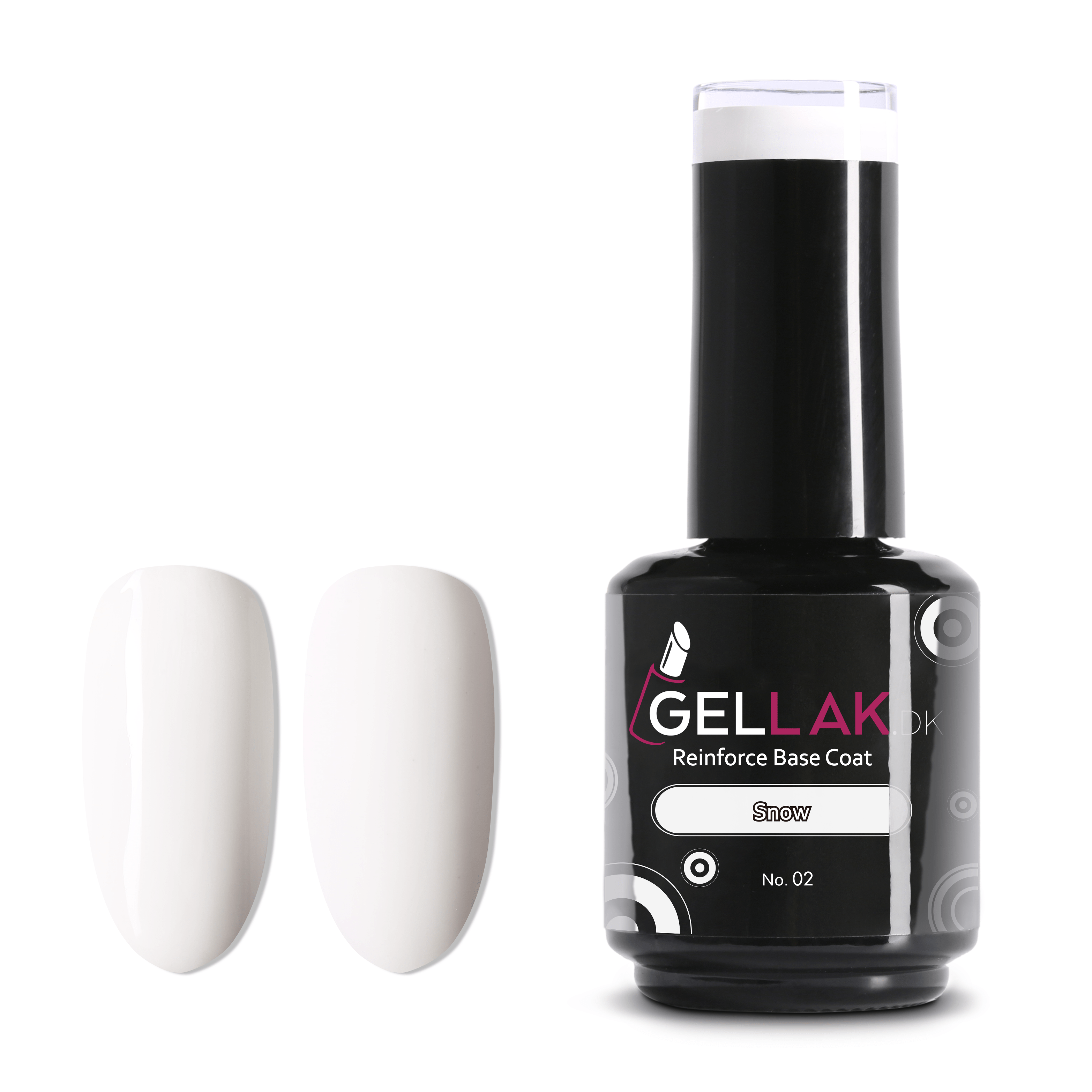 Reinforce Base Coat Hvid   15 Ml   Snow No  2   Gellak Dk