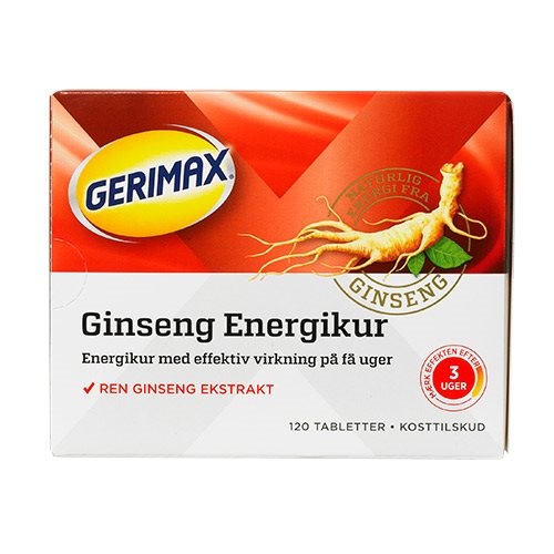 Gerimax Ginseng Energikur Rød  120 Tab   128 G
