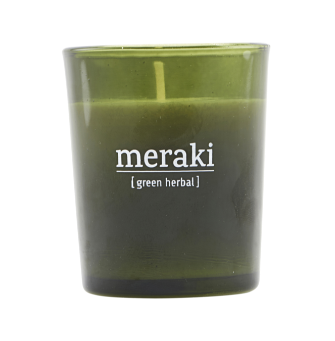 Meraki Duftlys Green Herbal  H: 6 7 Cm  Dia: 5 5 Cm