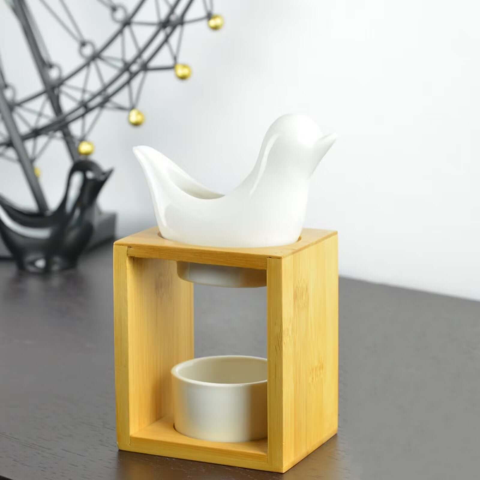 Hvid Diffuser  Quot Fuglen Quot  Til Fyrfadslys