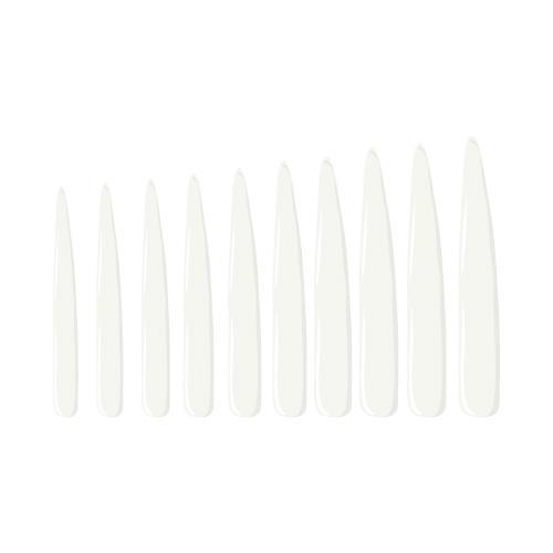 Natur Negletipper Lange Stiletto   10 Stk