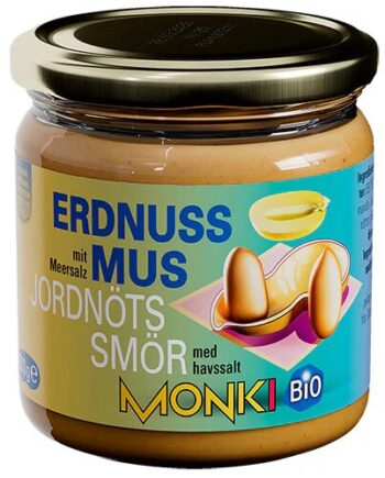 Jordnøddesmør ø Monki   330 Gram