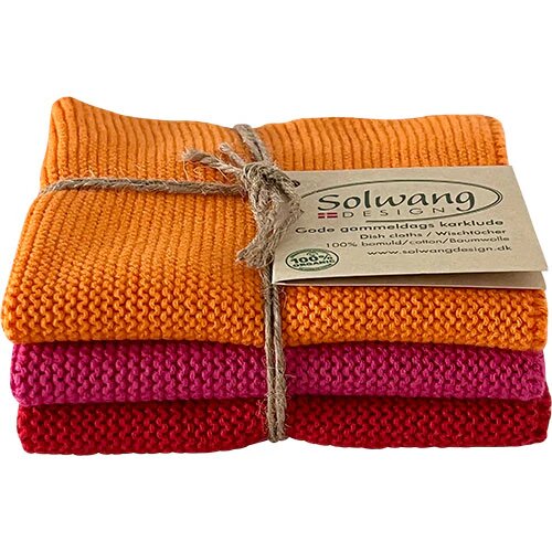Gode Gammeldags Klarklude Orange Pink Rød   1 Pk