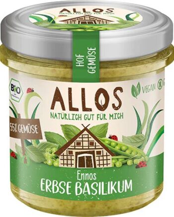 Smørepålæg ærter   Basilikum øko    135 Gram