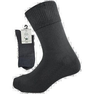 Cotton   Diabetic   Comfort Sock  Grå  Str  35 38
