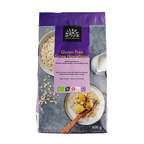 Havreflager Grove Glutenfri økologisk   600 Gram