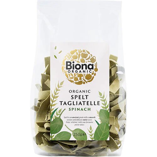 Spelt Tagliatelle Spinat Pasta ø