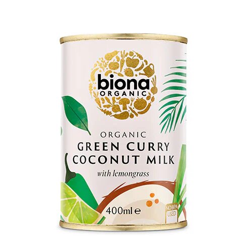 Kokosmælk Grøn Karry M  Citrongræs øko    400 Gram