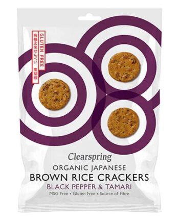 Rice Cracker Black Pepper   Tamari øko    40 Gram