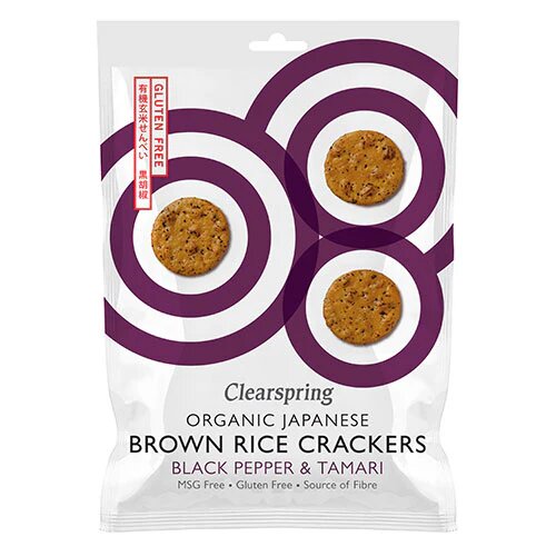 Rice Cracker Black Pepper   Tamari øko    40 Gram