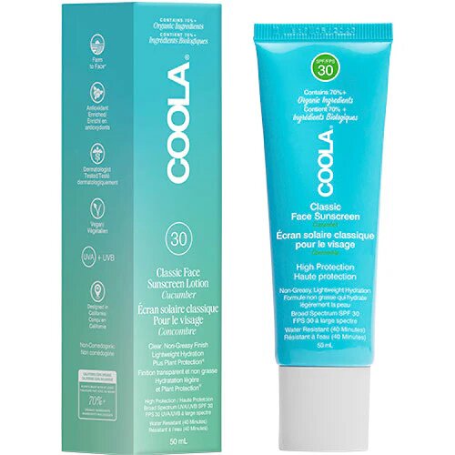 Coola Classic Face Solcreme Spf 30  Cucumber   50 Ml