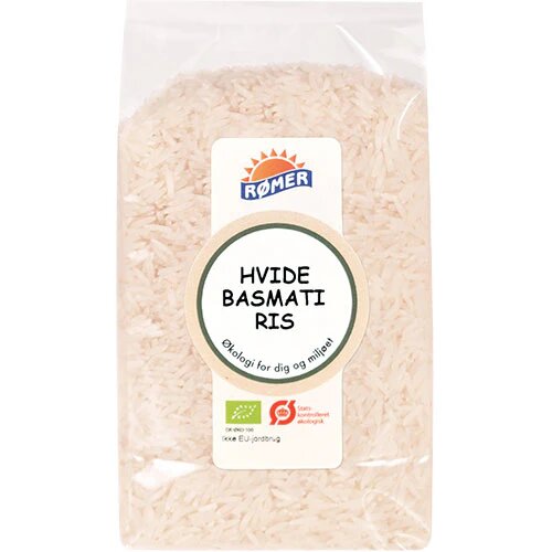 Hvide Basmatiris øko    500 Gram