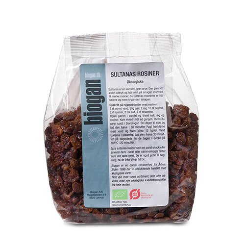Rosiner Sultanas øko     500 Gram