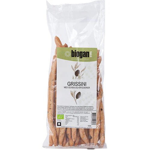 Grissini M  Oliven Og Krydderier øko    160 Gram