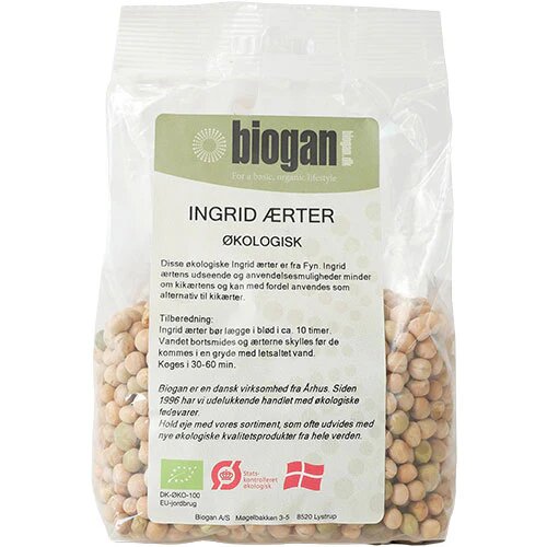 Ingrid ærter øko    500 Gram