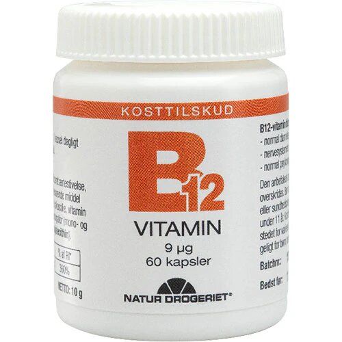 B12 Vitamin 9 Mcg   60 Kapsler