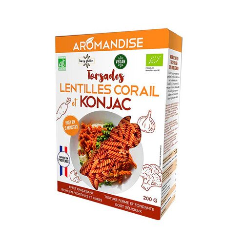 Shirataki   Rød Linse Fusilli ø