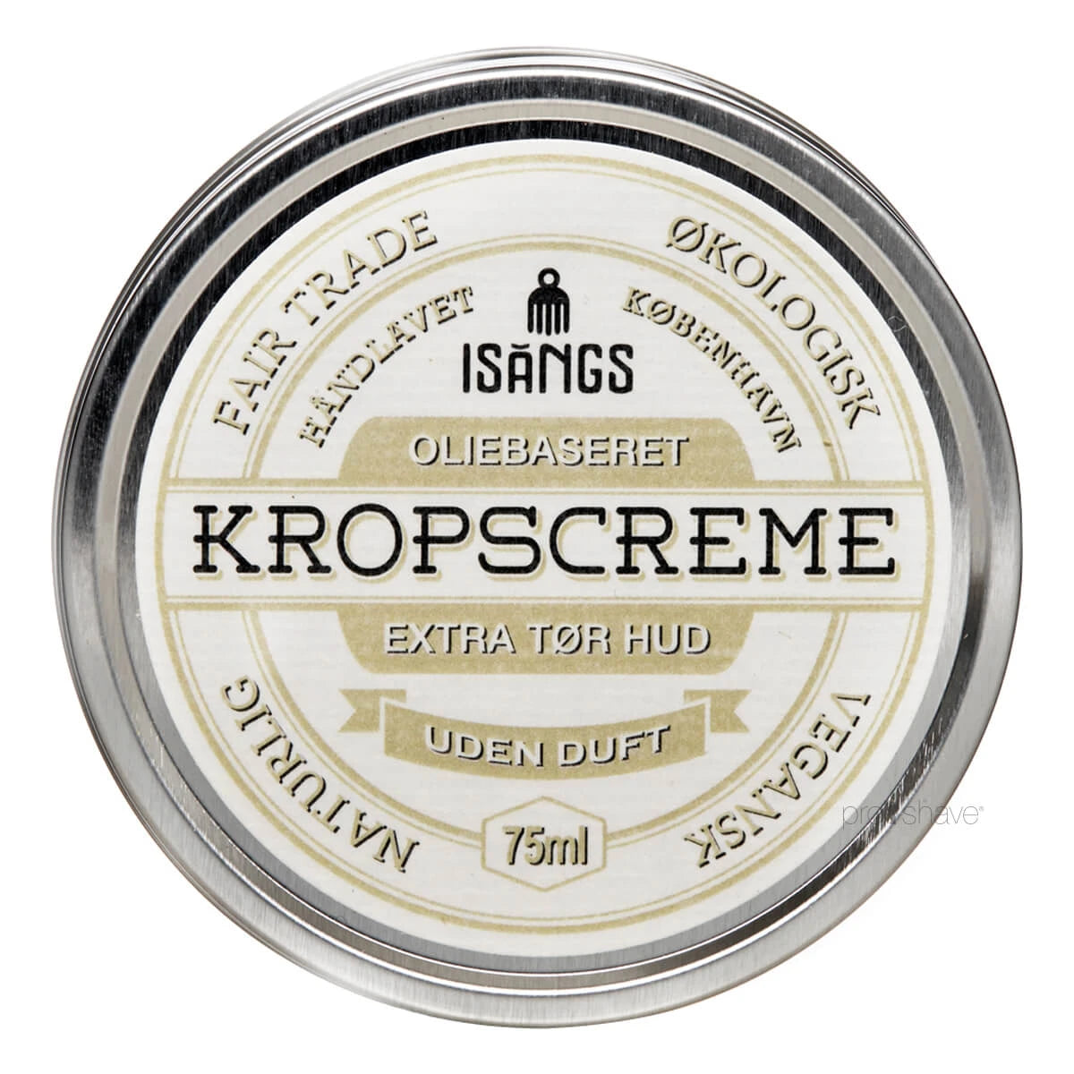 Isangs Kropscreme Til Ekstra Tør Hud  Uden Duft  75 Ml