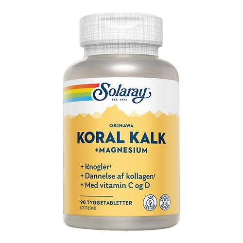 Solaray Koralkalk Med Vit  C Og D Tyggetablet   90 Tabletter