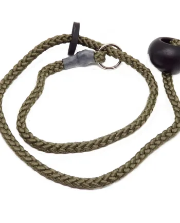 Kort Hundesnor Med Knop   Retrieverline Olivengrøn  68 Cm Lang