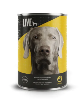 Live Dog Vådfoder Med And   395 Gram