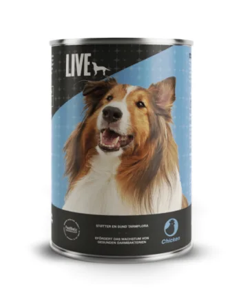 Live Dog Vådfoder Med Kylling   395 Gram