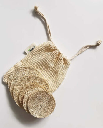 Loofah Eksfolierende Ansigtssvampe 6 Stk