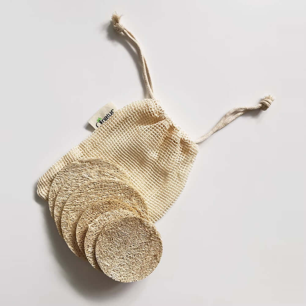 Loofah Eksfolierende Ansigtssvampe 6 Stk