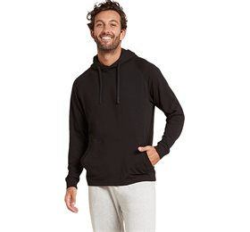 Boody Men? S Weekend Pullover Hoodie Sort Str  L  Bull  1stk  X   Uden Emballage
