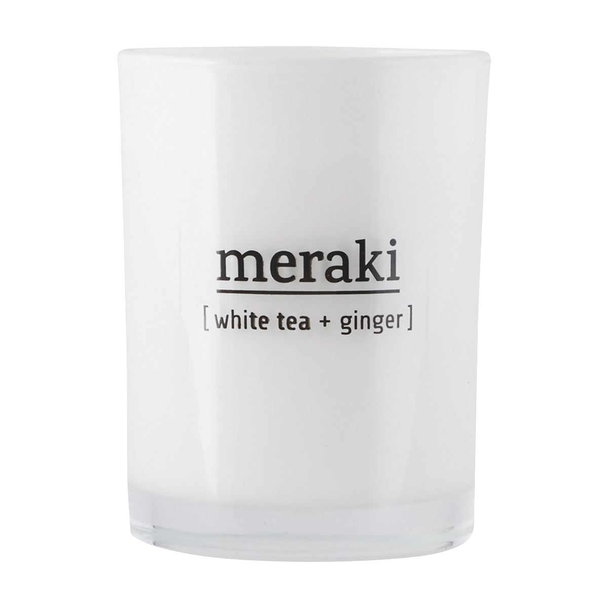 Meraki Duftlys White Tea   Ginger  Dm : 8 Cm  H : 10 5 Cm