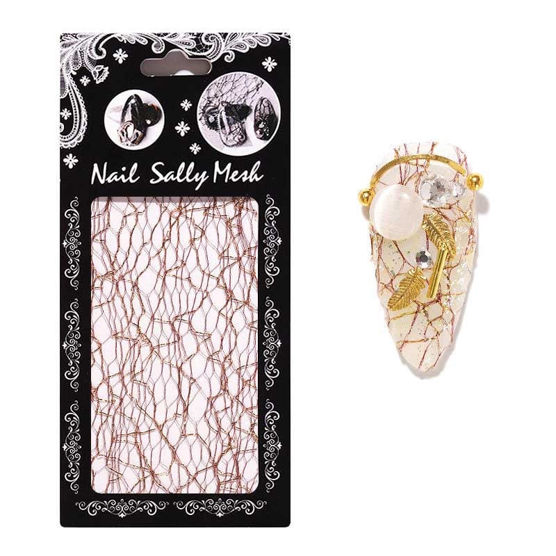 Nail Art   Mesh I Guld