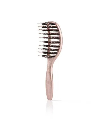Mini Curvy Brush   Hårbørste Med Vildsvinehår   Shiny Rose