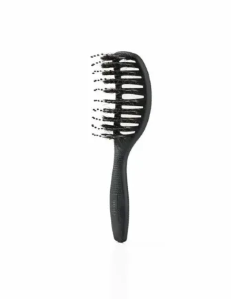 Mini Curvy Brush   Hårbørste Med Vildsvinehår   Soft Black