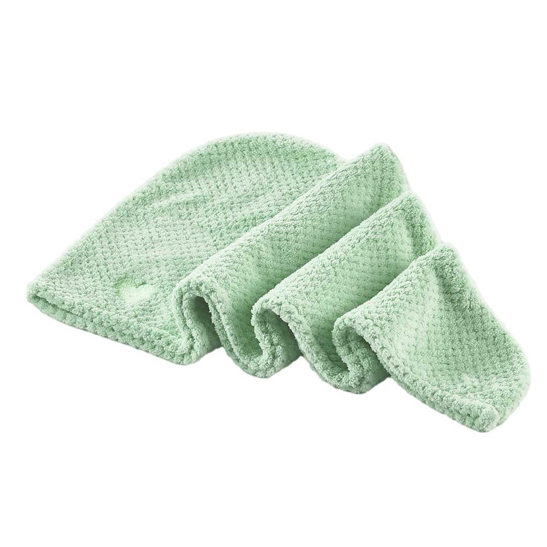 Mikrofiber Håndklæde Til Hår   Grøn