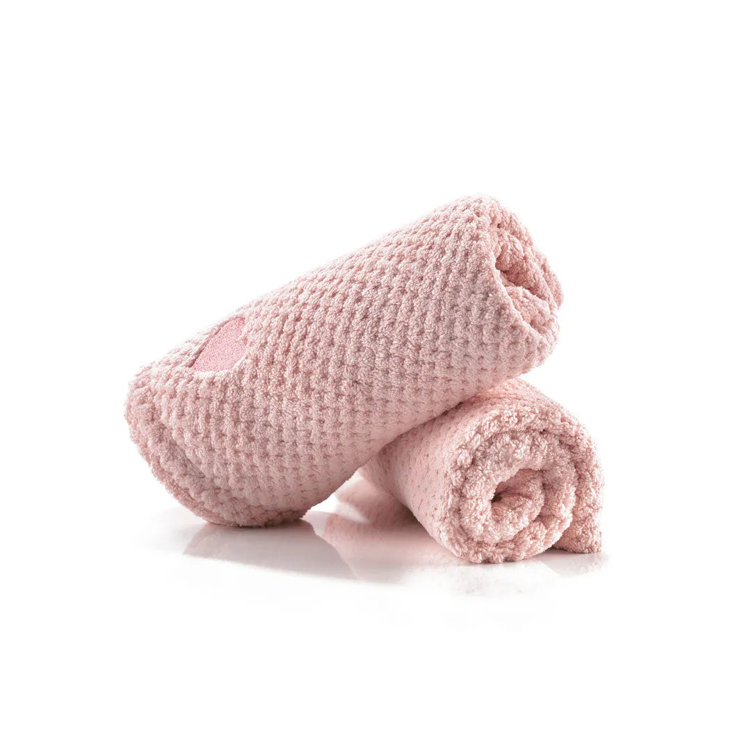 Mikrofiber Håndklæde Til Hår   Rosa 2 Stk   Spar 15