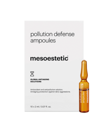 Mesoestetic Pollution Defense Ampoules   Antiage Ampuller Med Antioxidant Til Forebyggelse Af Tegn På Aldring   10 X 2 Ml    Banebrydende Beskyttelse