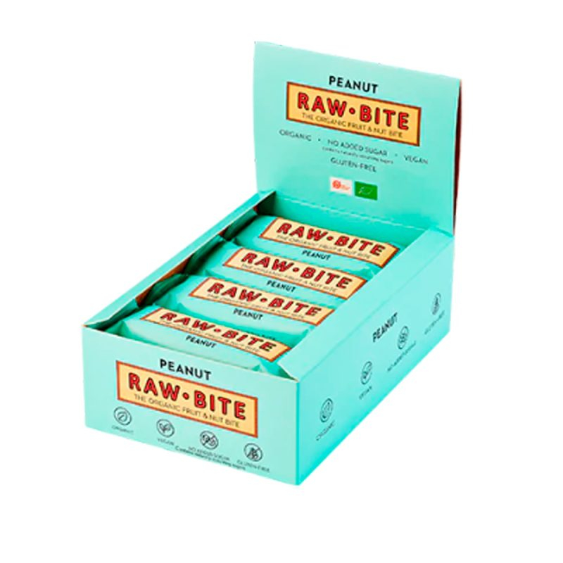Rawbite Peanut  Bull  50 G  Køb 12 Stykker Spar 10