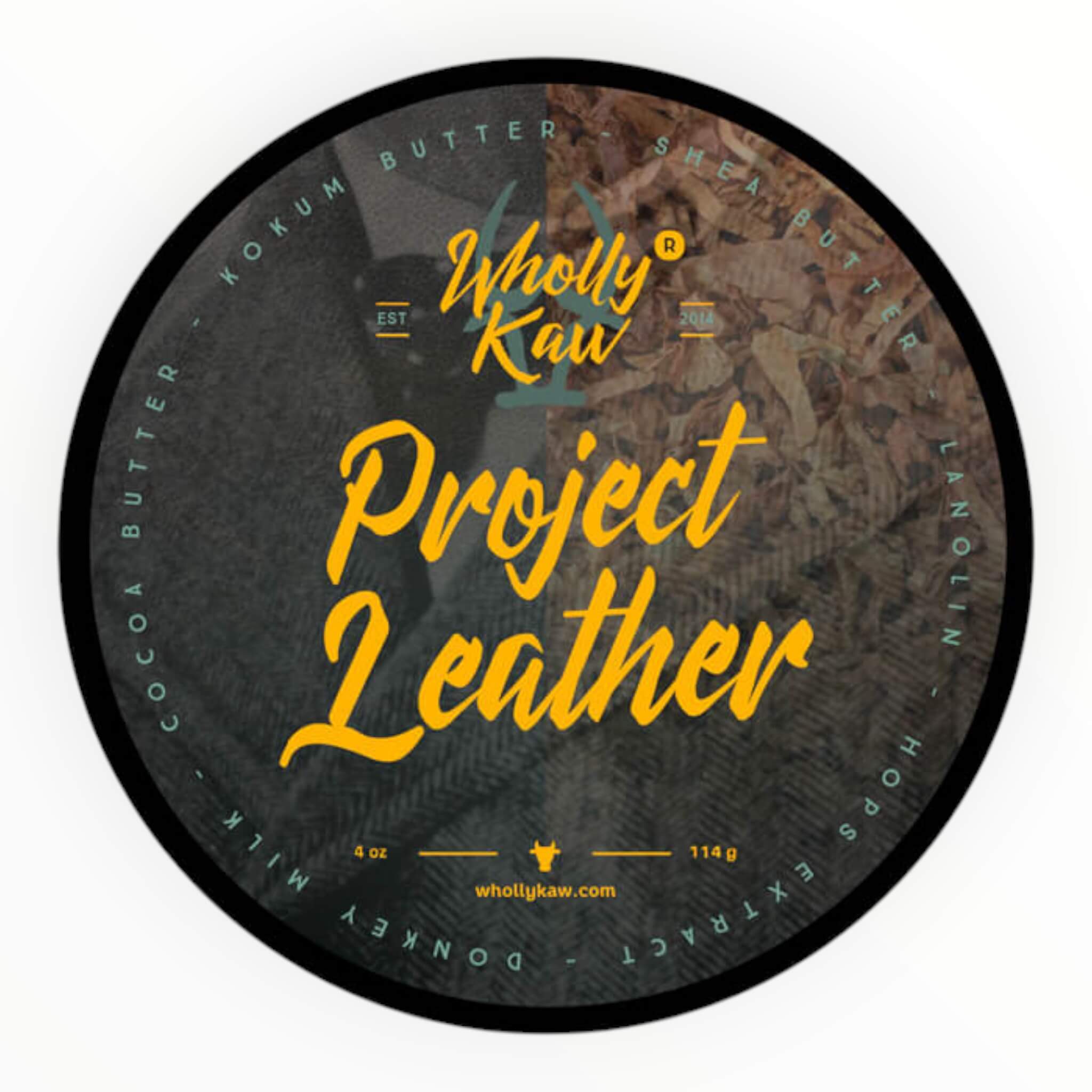Wholly Kaw Barbersæbe  Project Leather  114 G
